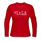 "I Ate Some Pie" (white) - Women's Long Sleeve T-Shirt red / S - LabRatGifts - 4
