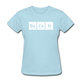 "BaCoN" - Women's T-Shirt powder blue / S - LabRatGifts - 13