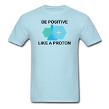 "Be Positive" (black) - Men's T-Shirt powder blue / S - LabRatGifts - 5