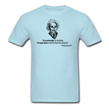 "Albert Einstein: Knowledge Quote" - Men's T-Shirt powder blue / S - LabRatGifts - 13