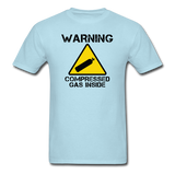 "Warning Compressed Gas Inside" - Men's T-Shirt powder blue / S - LabRatGifts - 13