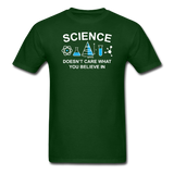 "Science Doesn't Care" - Men's T-Shirt forest green / S - LabRatGifts - 4