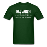 "Research" (white) - Men's T-Shirt forest green / S - LabRatGifts - 5