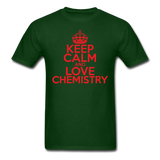 "Keep Calm and Love Chemistry" (red) - Men's T-Shirt forest green / S - LabRatGifts - 8