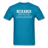 "Research" (white) - Men's T-Shirt turquoise / S - LabRatGifts - 13