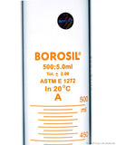 Graduated Measuring Cylinder Hexagonal Base - 500 mL Borosilicate - CS/4