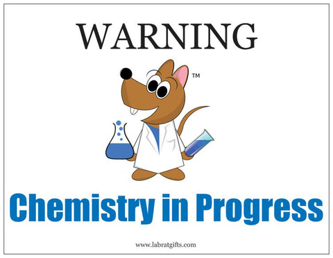 "WARNING Chemistry in Progress" - Magnet Default Title - LabRatGifts