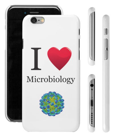 "I ♥ Microbiology" - iPhone 6/6s Case  - LabRatGifts - 1