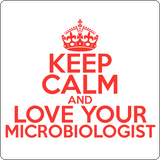 "Keep Calm and Love Your Microbiologist" (red) - Men's T-Shirt  - LabRatGifts - 14