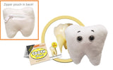 Tooth (Molar) Plush Toy with Zippered Pocket by Giantmicrobes