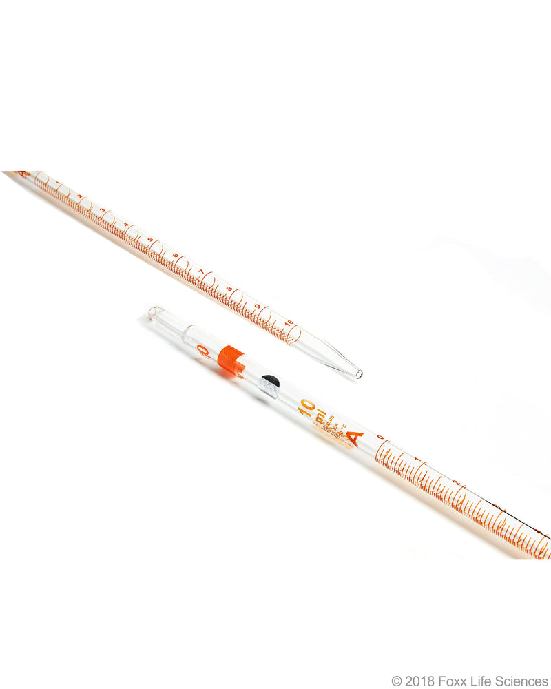Borosil Graduated Mohr Pipette, 3.3 Borosilicate Glass, Amber Markings - LabShopNow.com