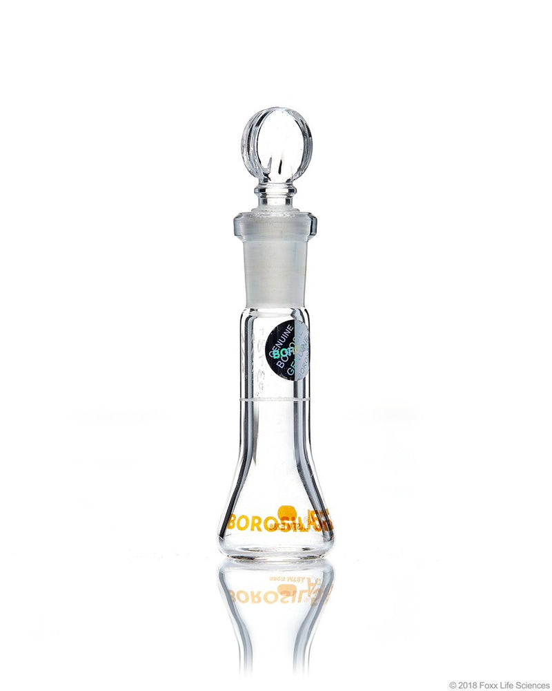 Borosil Wide-Neck Volumetric Flask with Glass Stopper, Class A - LabShopNow.com