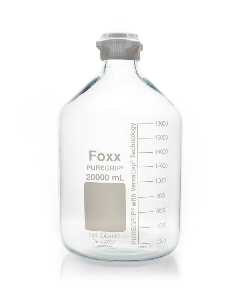 PUREGRIP® Reusable Clear Glass Carboy, Round - LabShopNow.com