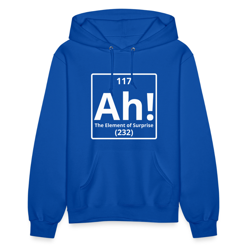 "Ah! The Element of Surprise" Science T-Shirt – Funny Chemistry Shirt - Women's Hoodie - royal blue