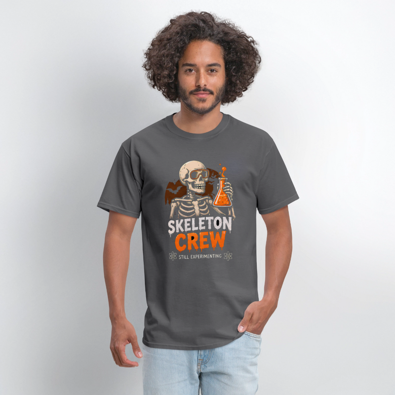 Skeleton Crew Halloween Men's T-Shirt - charcoal