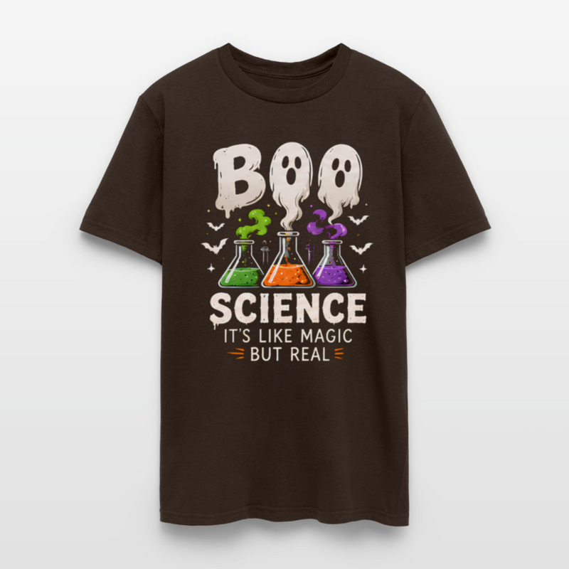 BOO SCIENCE HALLOWEEN Men's T-Shirt - brown