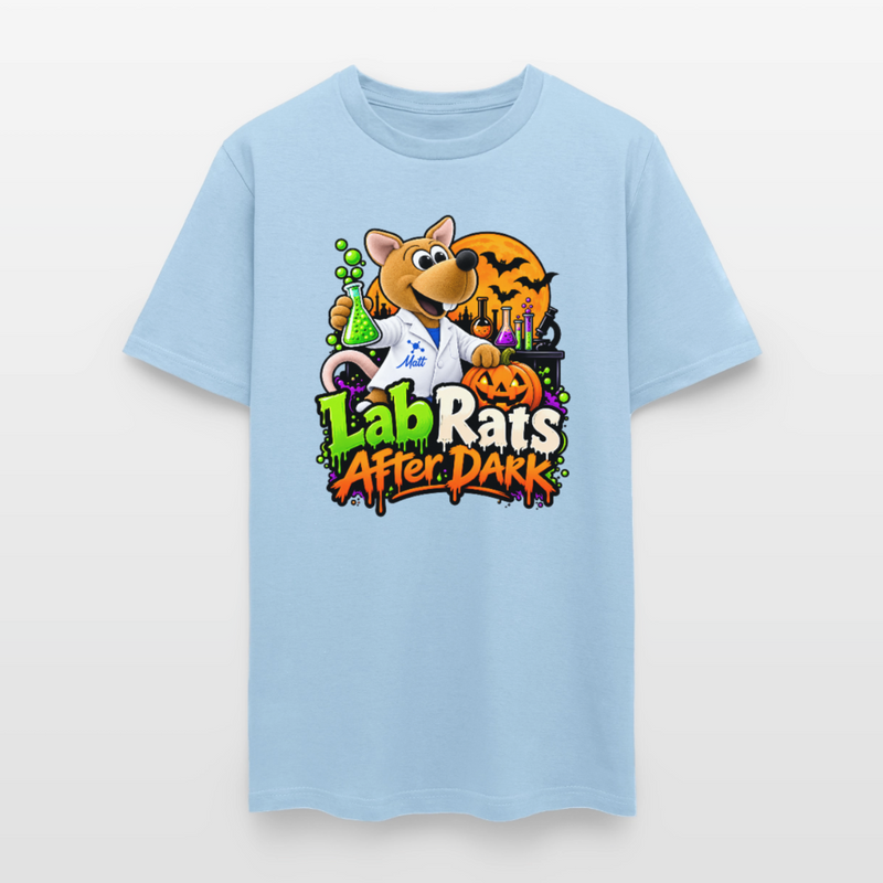 Matt - Lab Rats after Dark - Halloween Men's T-Shirt - powder blue