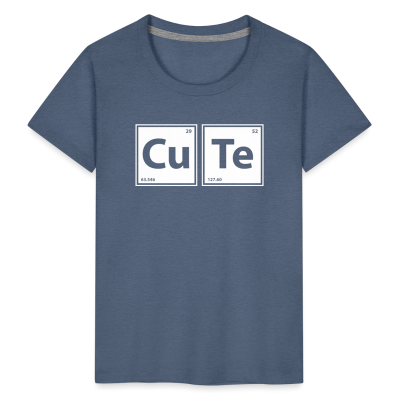 "CUTE" - Toddler Premium T-Shirt - heather blue