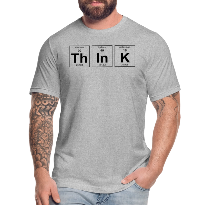THINK - Unisex Jersey T-Shirt by Bella + Canvas - heather gray