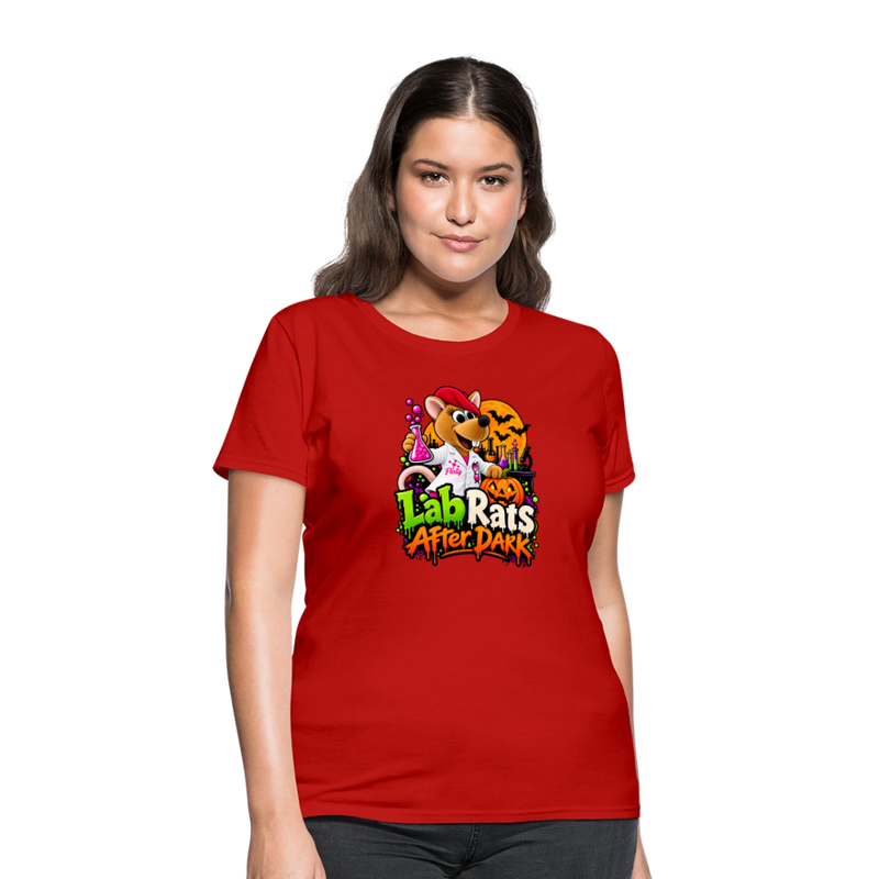 Flirty Lab Rats after Dark - Halloween Women's T-Shirt - red