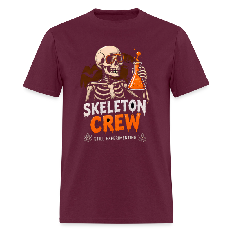 Skeleton Crew Halloween Men's T-Shirt - burgundy