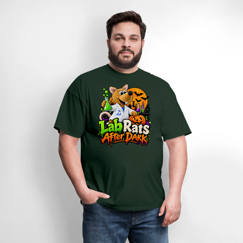 Matt - Lab Rats after Dark - Halloween Men's T-Shirt - forest green