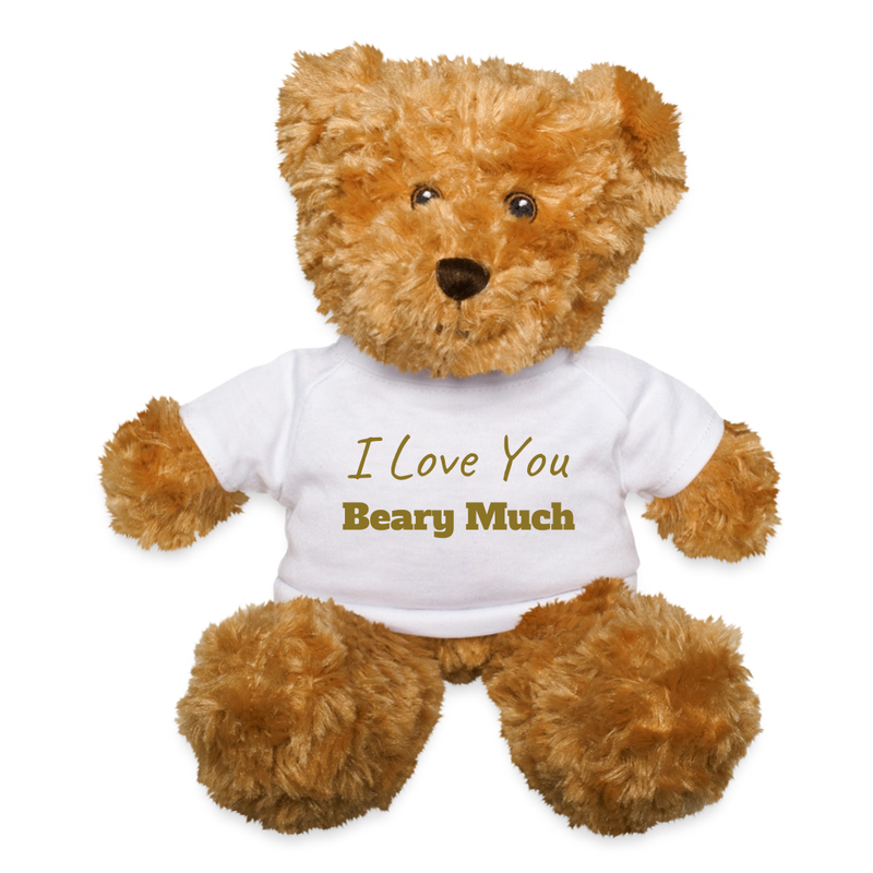 "I Love You Beary Much" - Teddy Bear SoftToy Plushy - white