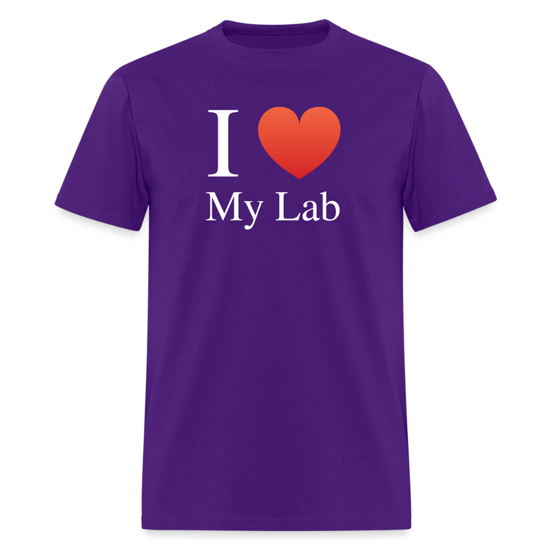 "I Love My Lab" - Men's T-Shirt | GILDAN 5000 - purple