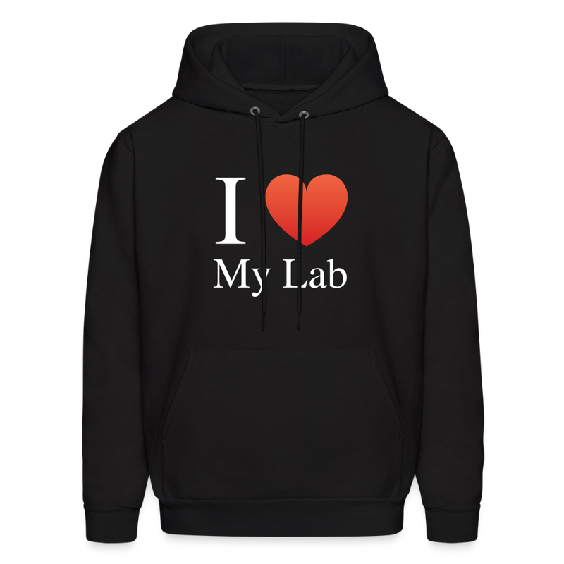 "I Love My Lab" - Men's Hoodie - black