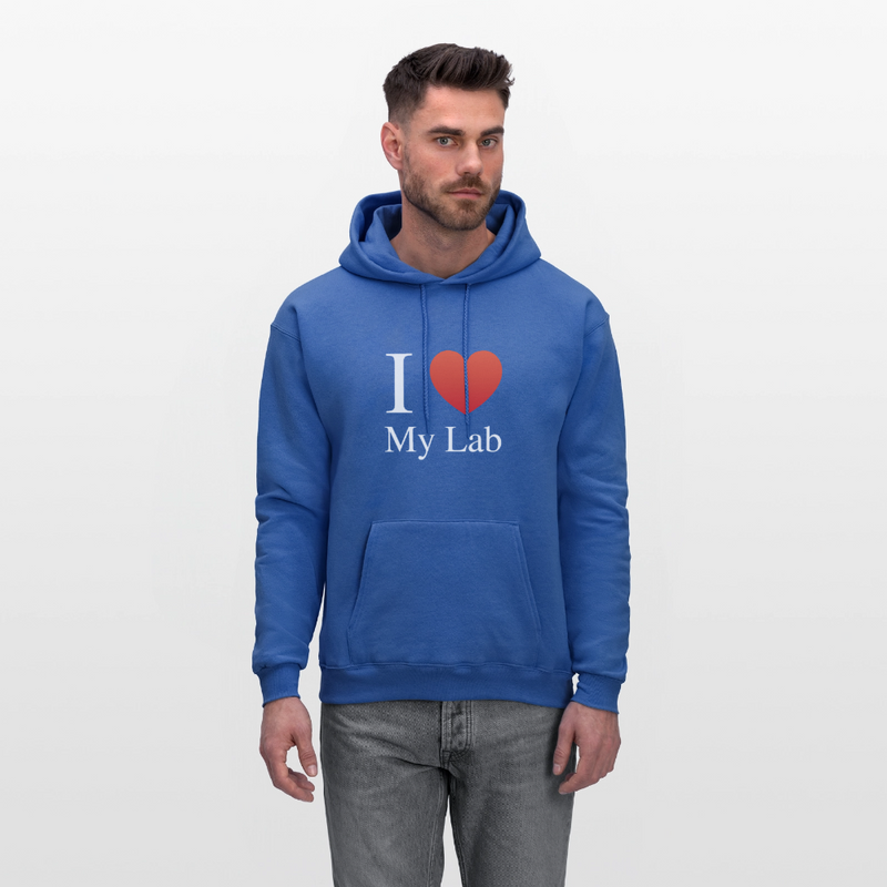 "I Love My Lab" - Men's Hoodie - royal blue