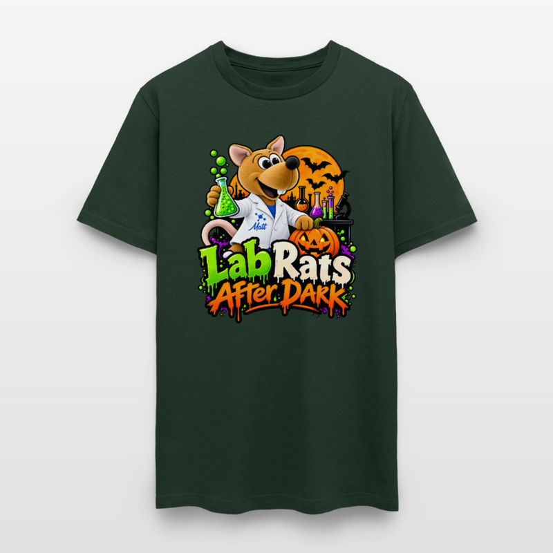 Matt - Lab Rats after Dark - Halloween Men's T-Shirt - forest green