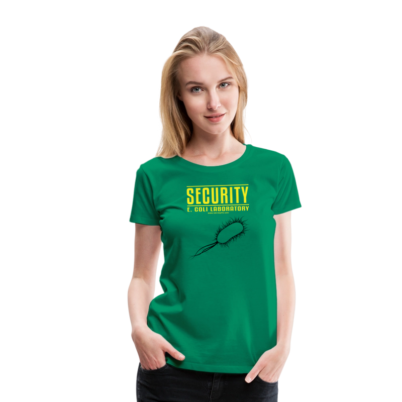 "Security E. Coli Laboratory" -  Women’s Premium T-Shirt - kelly green