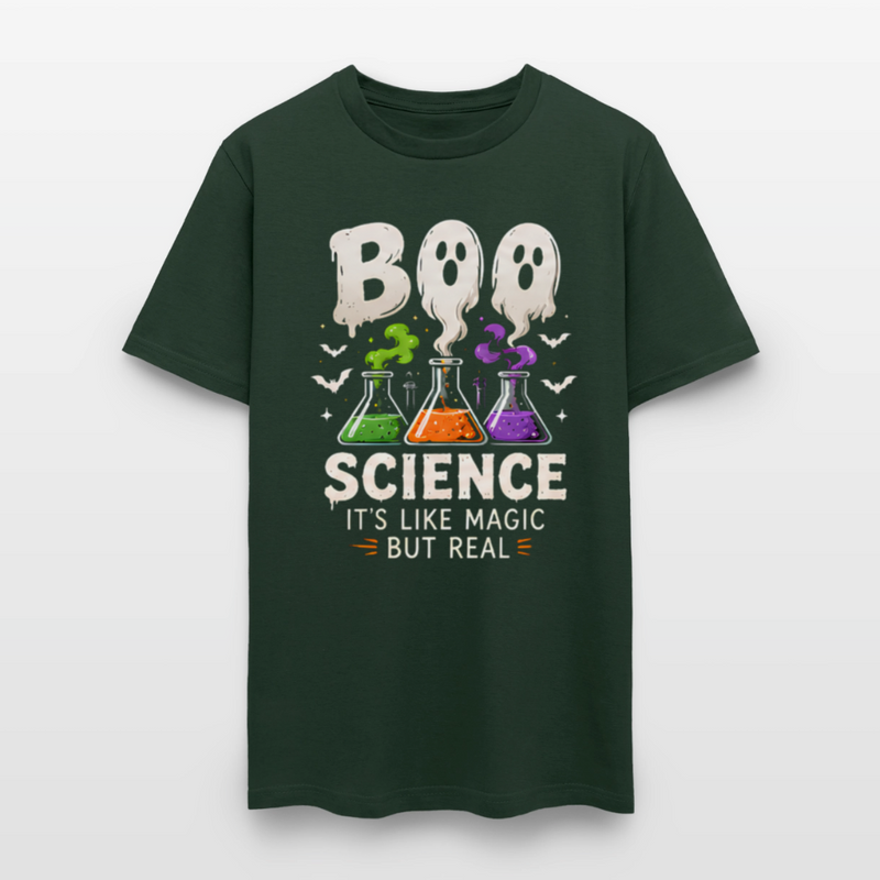 BOO SCIENCE HALLOWEEN Men's T-Shirt - forest green