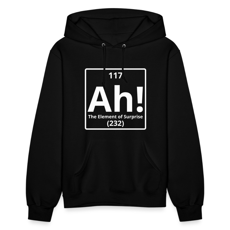 "Ah! The Element of Surprise" Science T-Shirt – Funny Chemistry Shirt - Women's Hoodie - black
