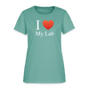 "I Love My Lab" - Women's T-Shirt - aquatic