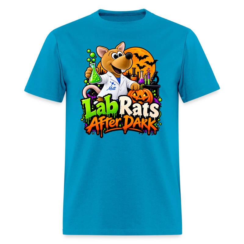 Matt - Lab Rats after Dark - Halloween Men's T-Shirt - turquoise