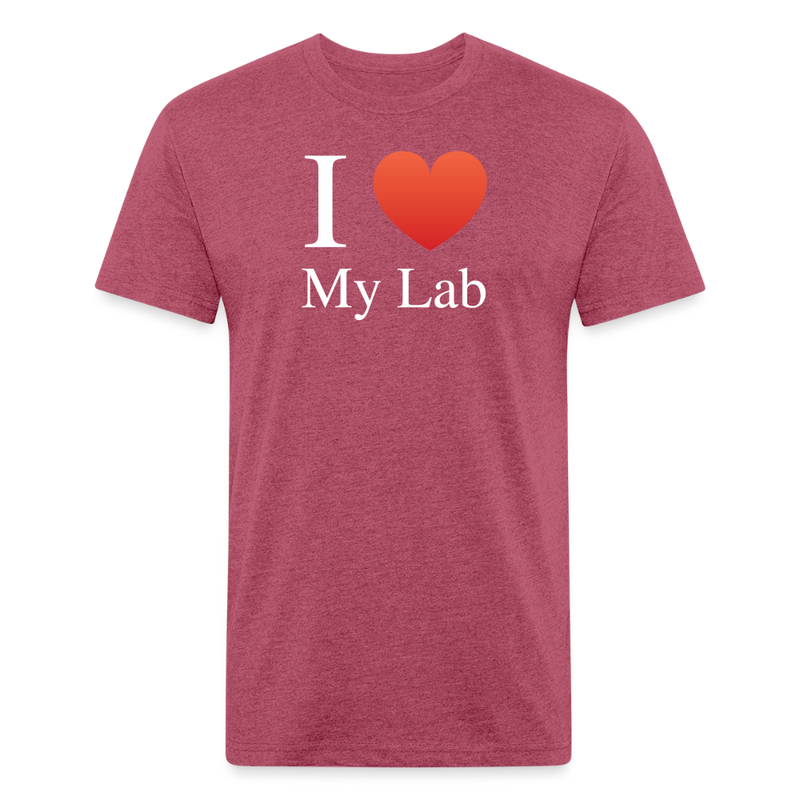 Fitted Cotton/Poly T-Shirt by Next Level - heather burgundy