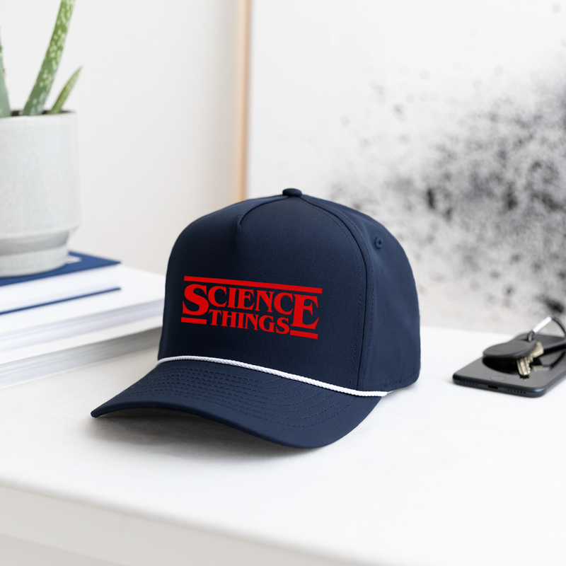 Science Things Halloween Rope Cap - navy/white