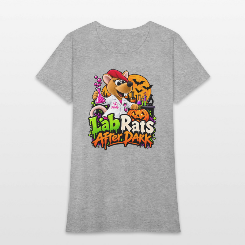 Flirty Lab Rats after Dark - Halloween Women's T-Shirt - heather gray