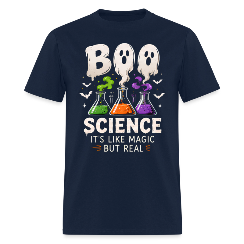 BOO SCIENCE HALLOWEEN Men's T-Shirt - navy