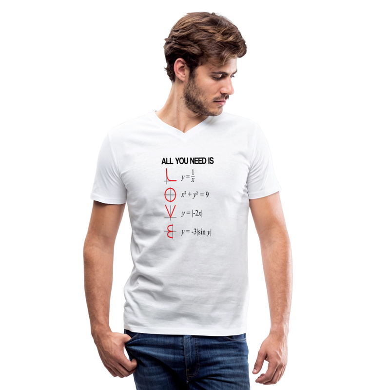 "All You Need is LOVE" - Men's V-Neck T-Shirt - white