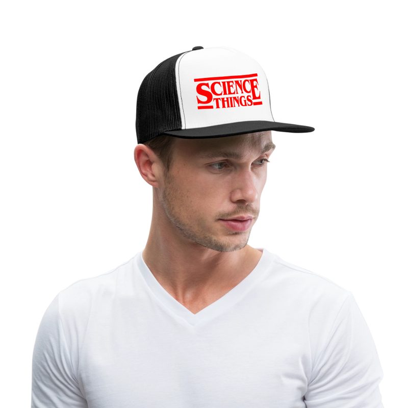 Science Things Halloween Trucker Hat - white/black