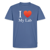 "I Love My Lab" - Men's Premium T-Shirt - stone blue 