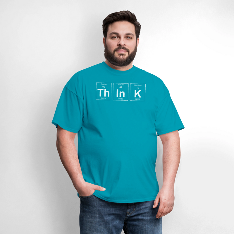 "Think" - Men's T-Shirt | GILDAN 5000 - turquoise