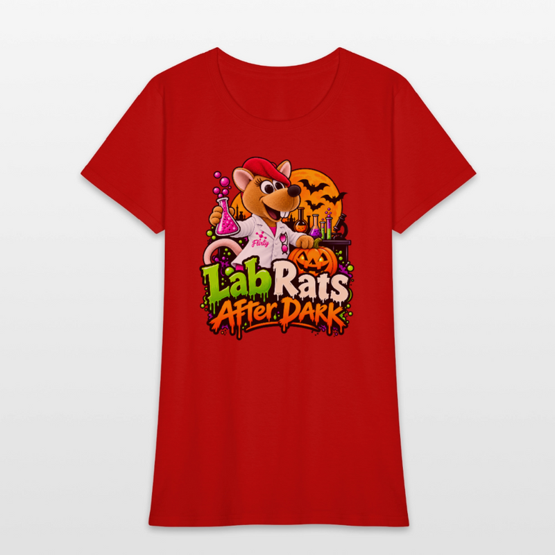 Flirty Lab Rats after Dark - Halloween Women's T-Shirt - red
