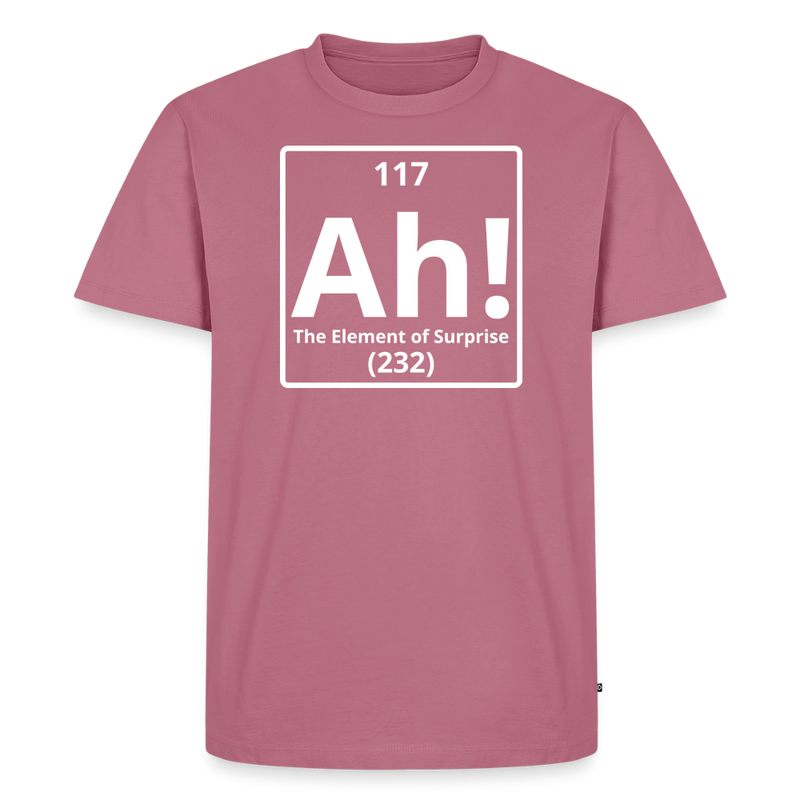 "Ah! The Element of Surprise" Science T-Shirt – Funny Chemistry Shirt Inspired by Project Hail Mary - Men's Premium T-Shirt - mauve