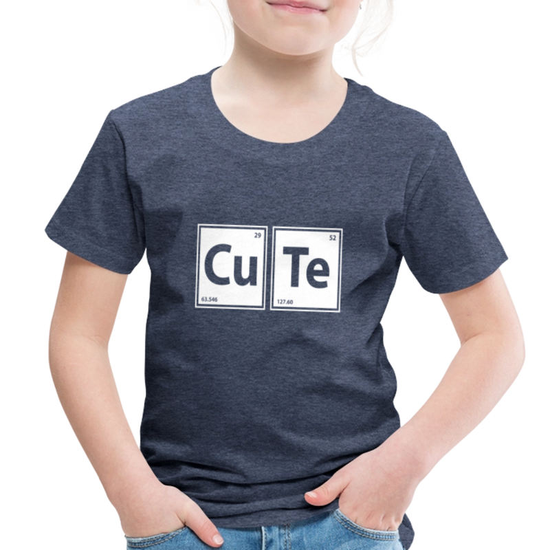 "CUTE" - Toddler Premium T-Shirt - heather blue