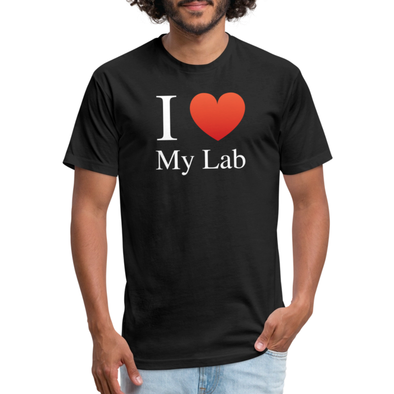 Fitted Cotton/Poly T-Shirt by Next Level - black