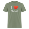 "I Love My Lab" - Men's T-Shirt | GILDAN 5000 - military green