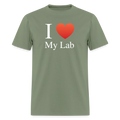 "I Love My Lab" - Men's T-Shirt | GILDAN 5000 - military green